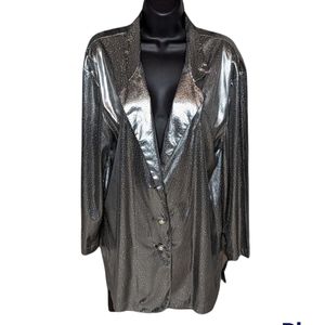 Vintage NWT Mainframe Brand Silver Blazer Size Large Juniors